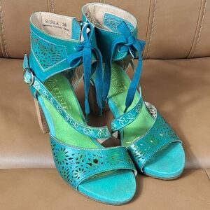 L’Artiste by Spring Step Sujala Leather Sandals – Size EU 38 (US 7.5)